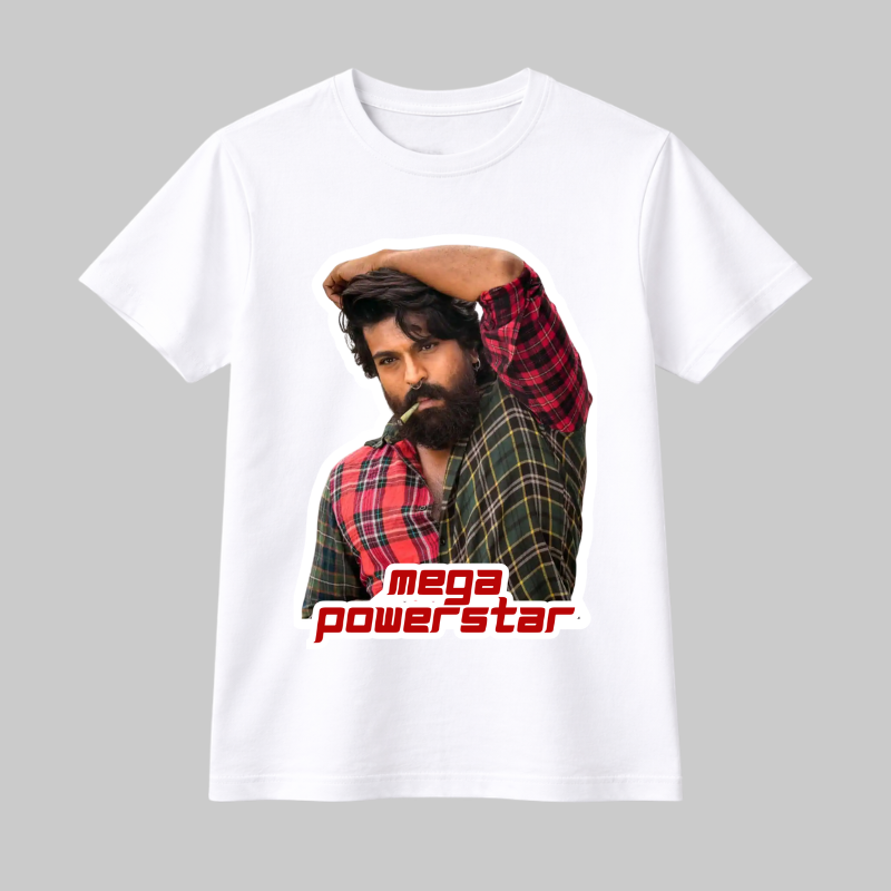 Mega Powerstar Ram Charan T-Shirt | Official Fan Collection