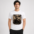 Jr. NTR "Vintage Retro Silhouette" Custom Printed White T-Shirt