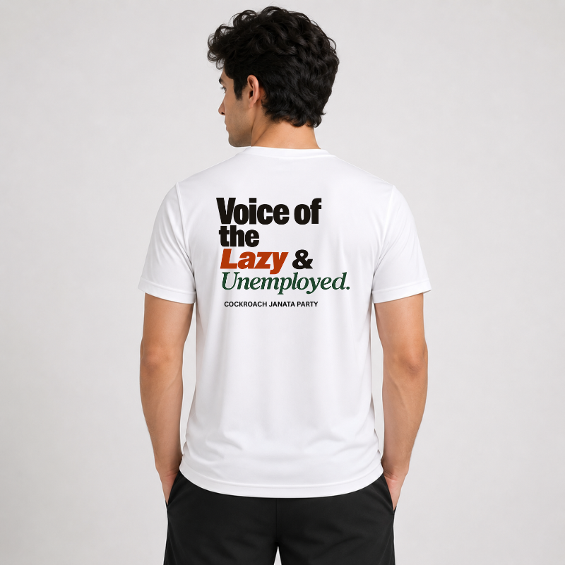 Voice of the Lazy & Unemployed Regular Fit T Shirt | CJP Graphic Streetwear Tee