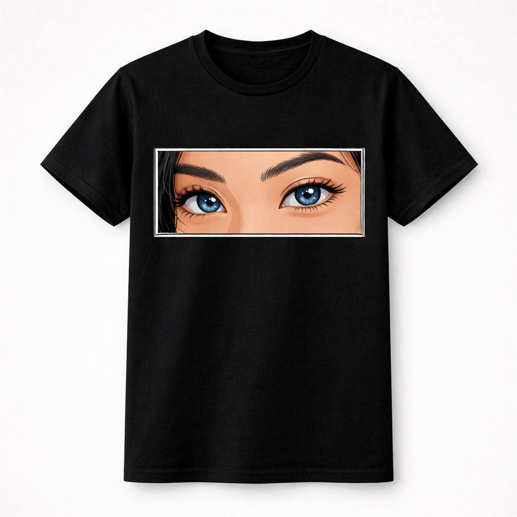 Custom Eyes Animated T-Shirt | Personalized Photo Print Cotton Tee