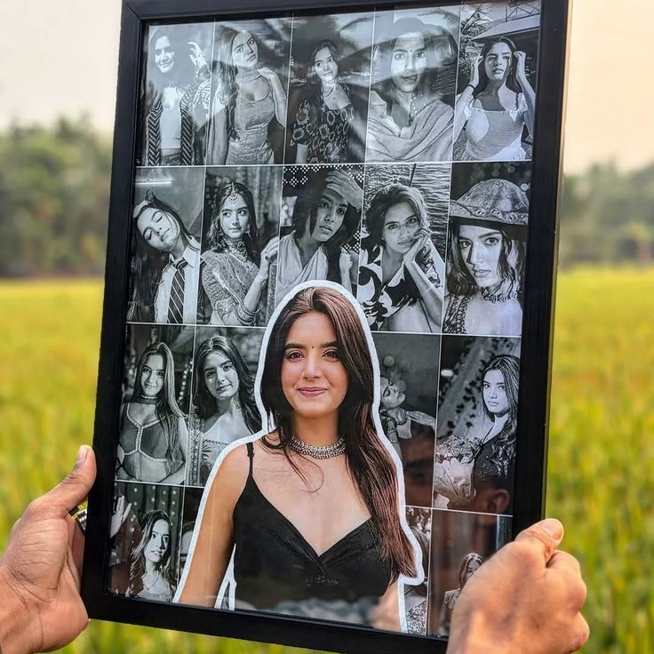 Personalized Photo Collage Frame with Cutout – Custom Memory Wall Gift
