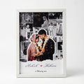 Custom Couple Photo Collage Frame with Names & Date | Personalized Wedding Gift Frame
